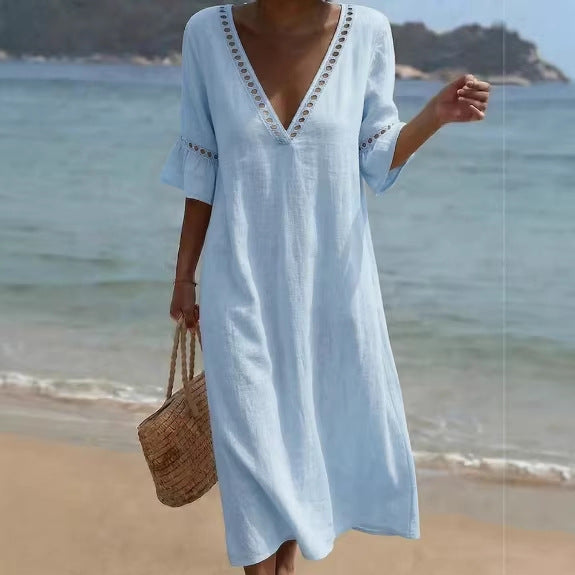 ELARA | Breezy Maxi Dress Flattering Comfort Seaside Style