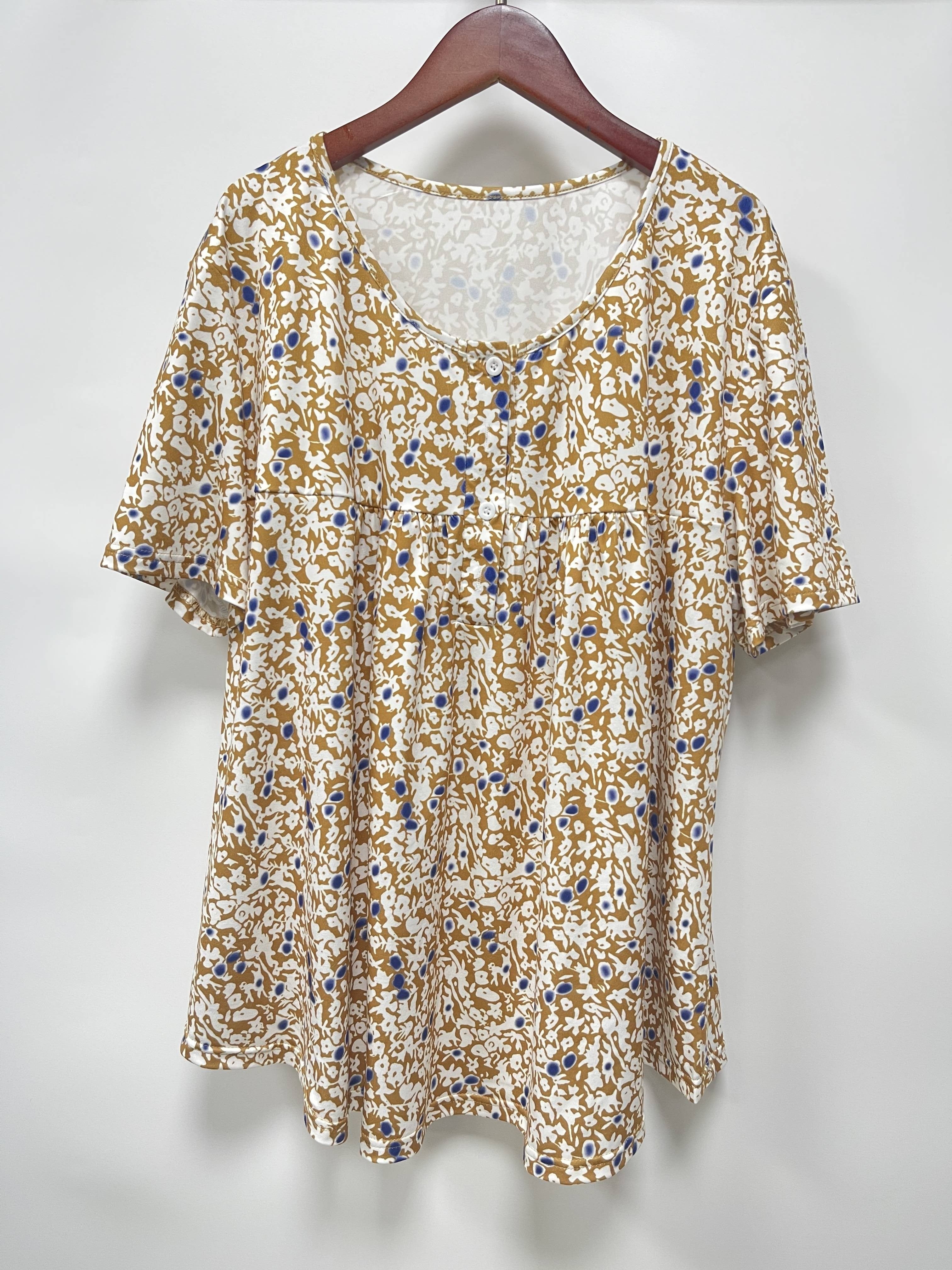 Rosalie | Relaxed Floral V-Neck Blouse