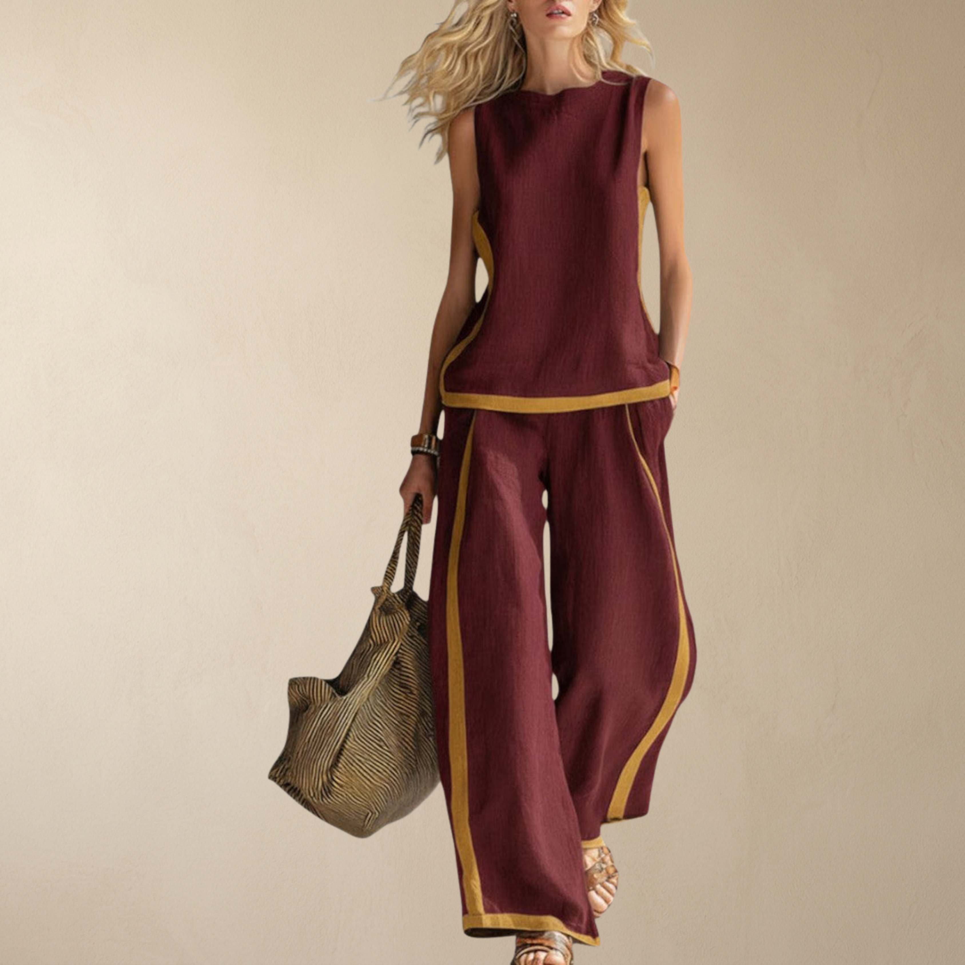 Leila | Elegant Two Piece Linen Set