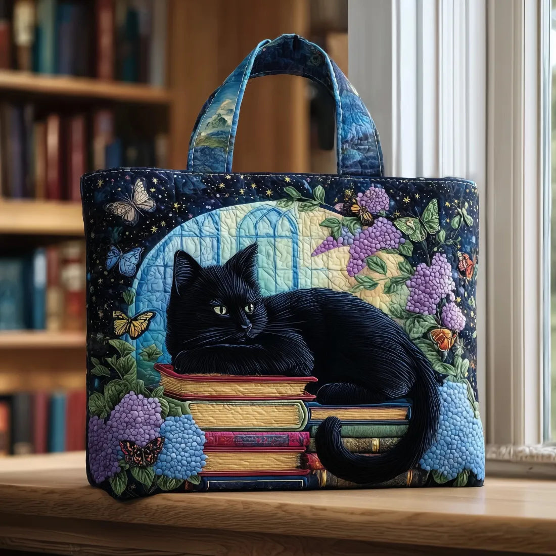 Artisan Tote - Black Cat Among Books