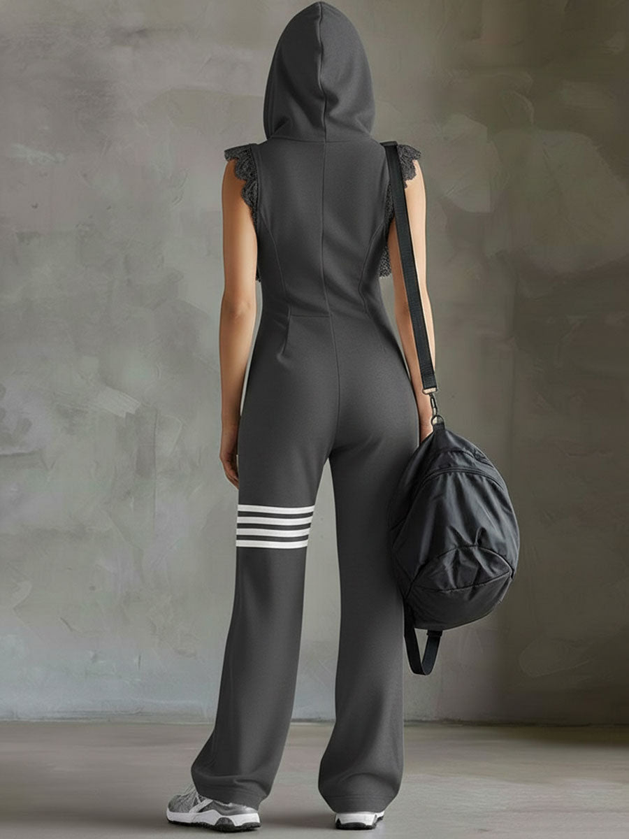 Giada | Retro Stripe Hooded Tracksuit