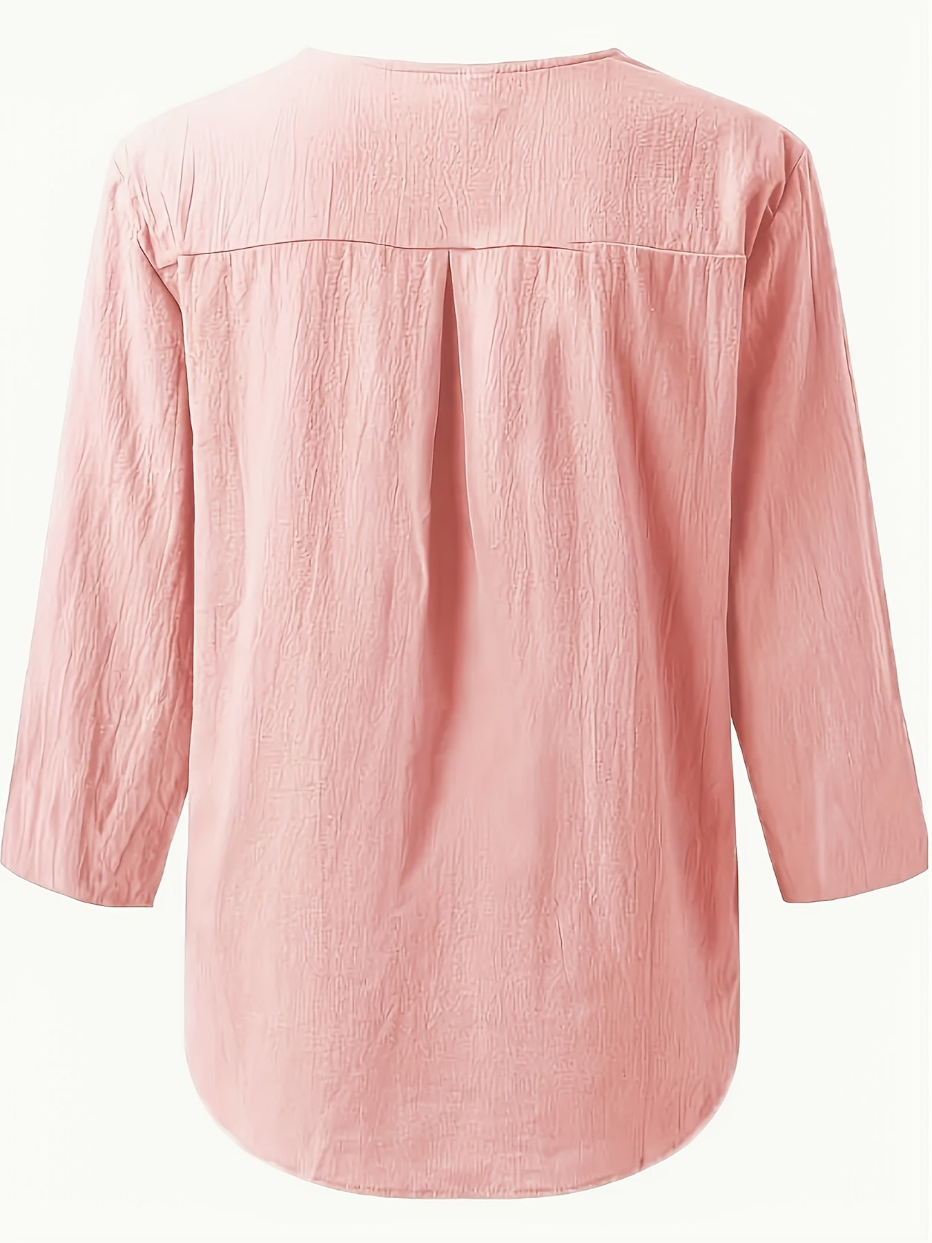 Olivia | Oversized V-Neck Button Blouse