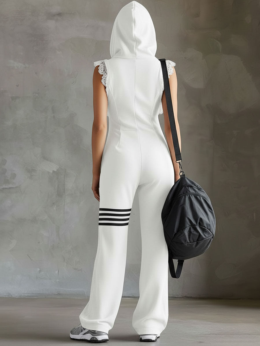 Giada | Retro Stripe Hooded Tracksuit