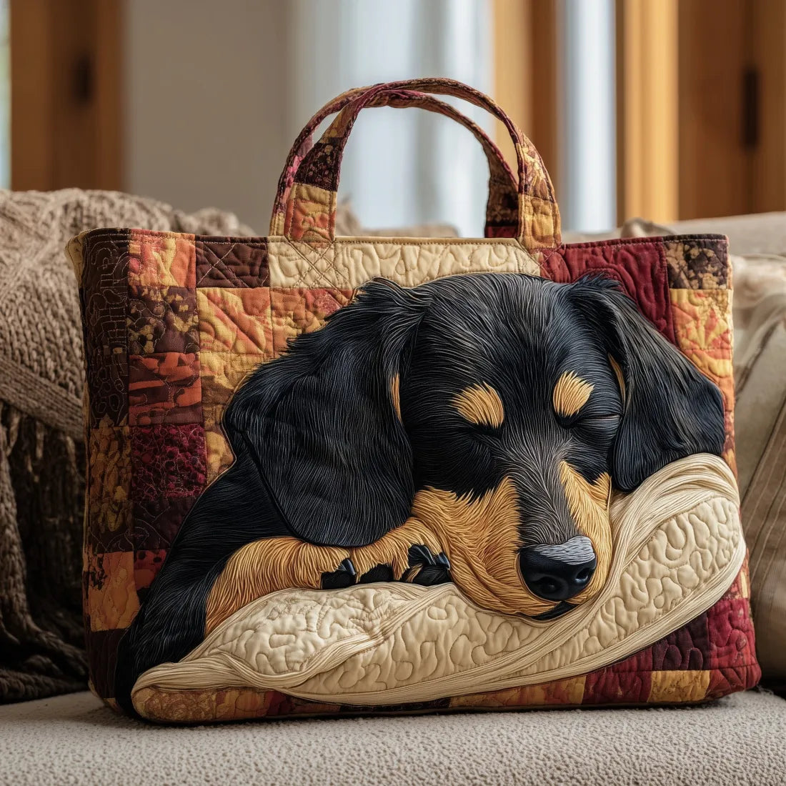 Artisan Dachshund Tote Bag
