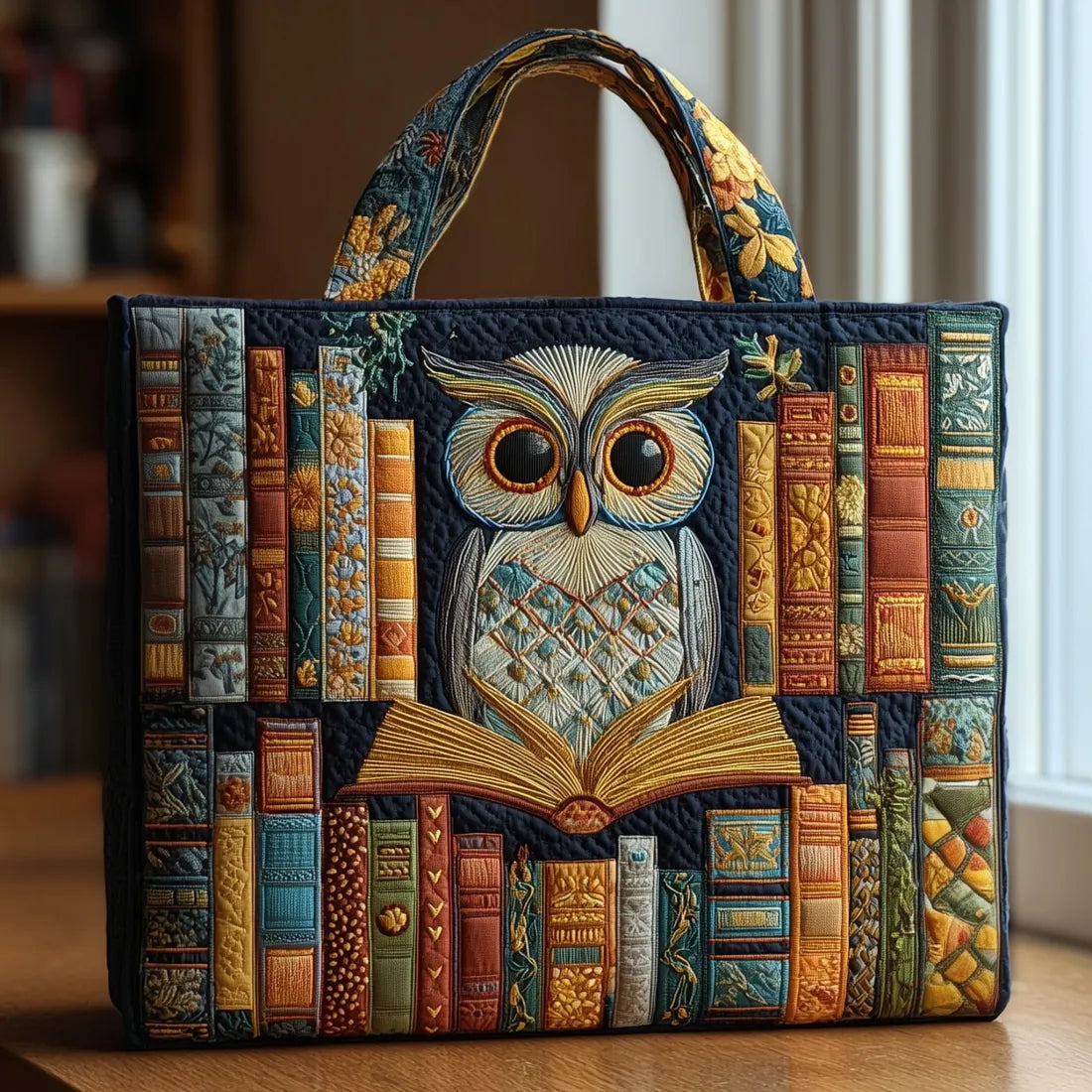 Artisan Owl and Vintage Book-Inspired Bag