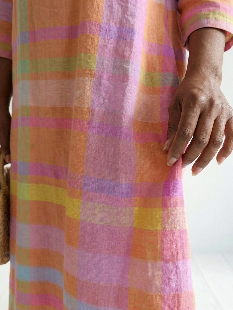 Cathy | Elegant Striped Midi Dress