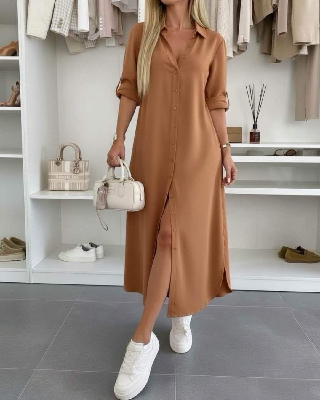 Lina | Effortless Oversized Shirt Dress