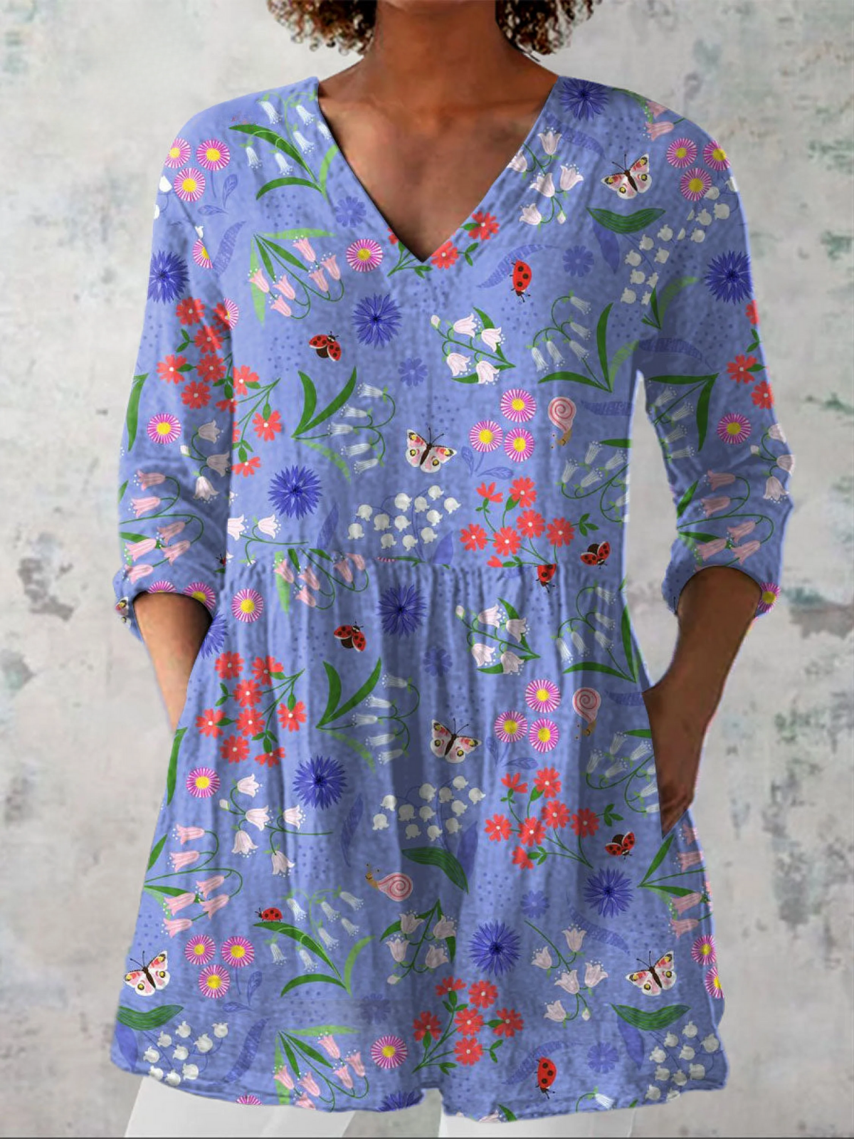 Aileen | Elegant Long V-Neck Blouse