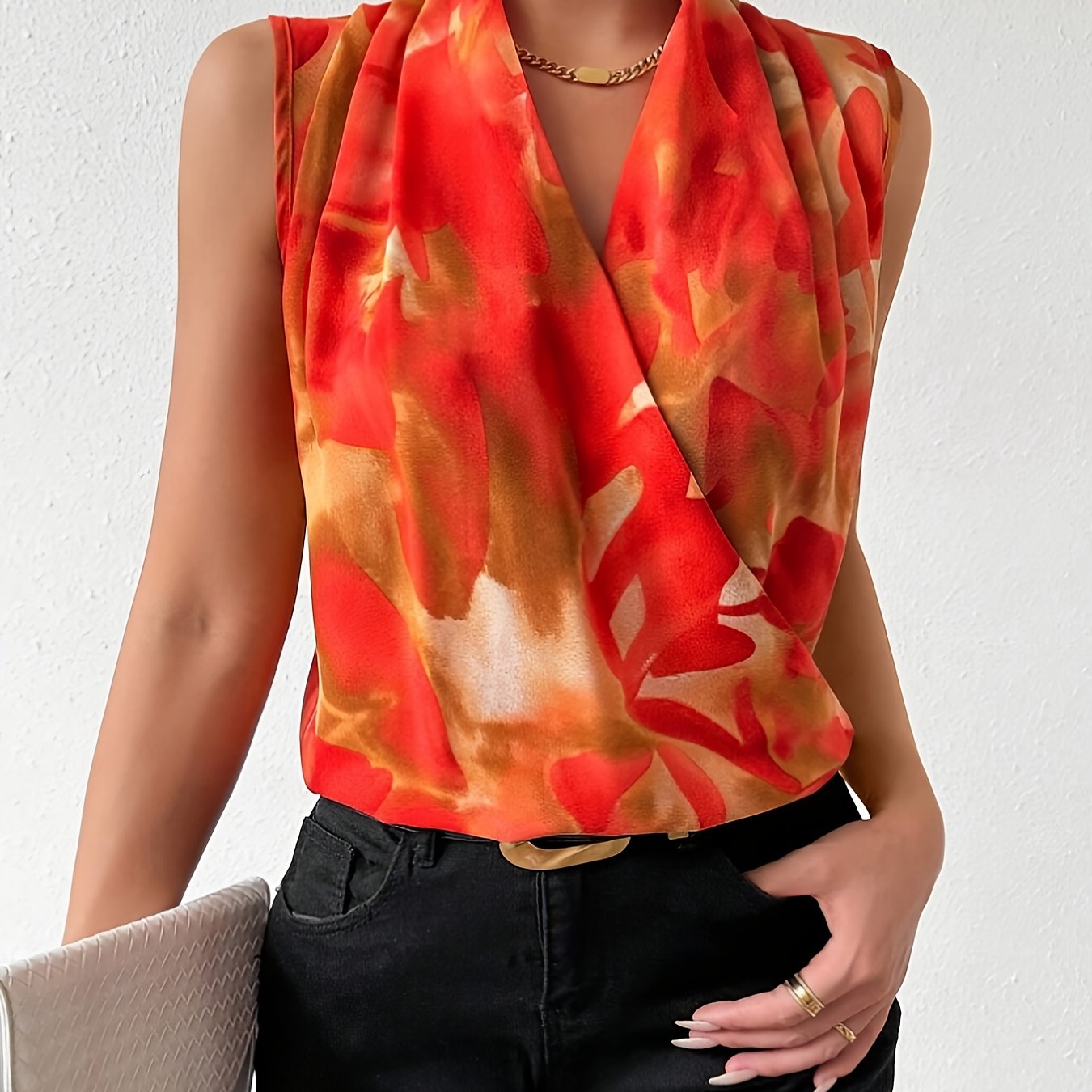 Viviana | Vibrant Printed Sleeveless Shirt