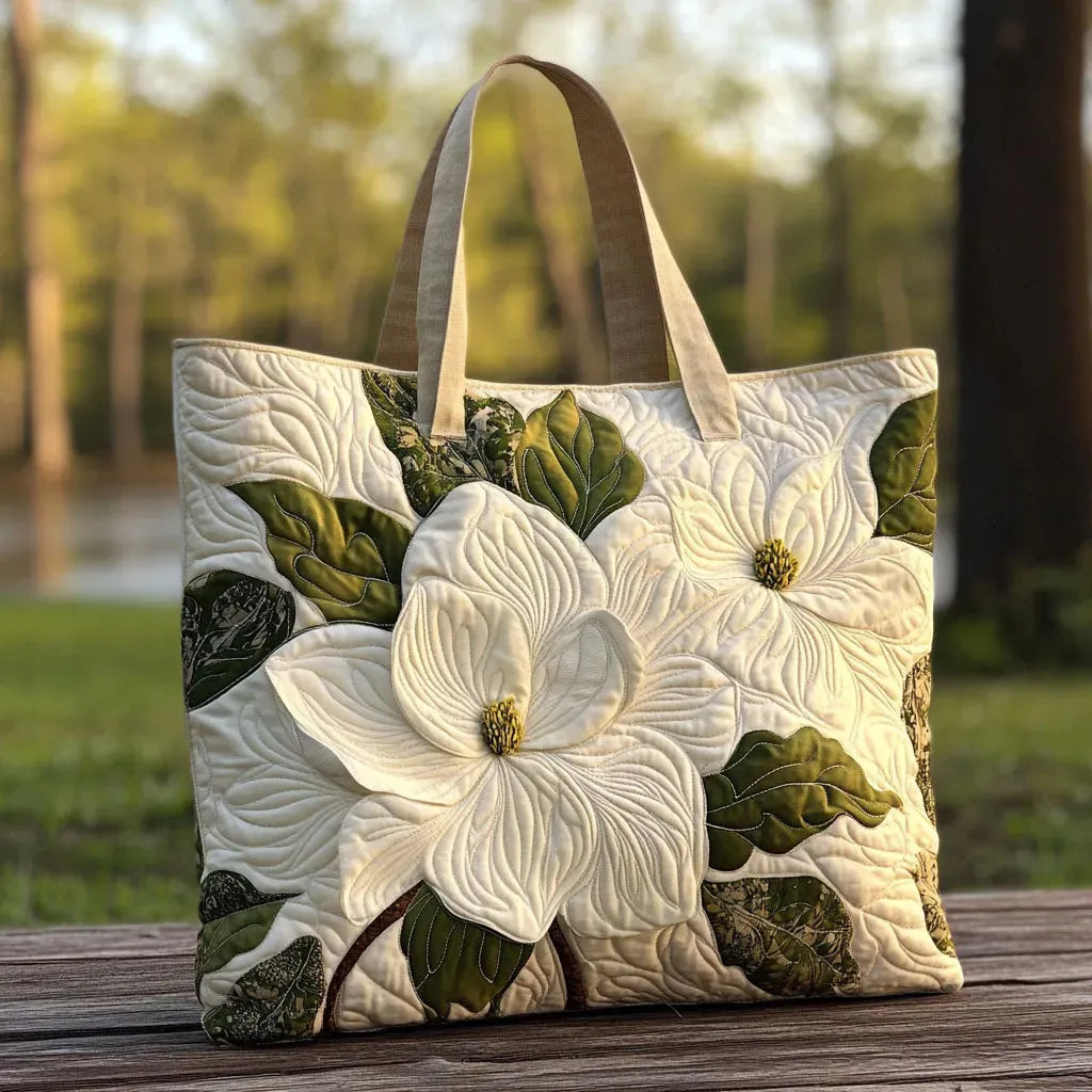 Artisan Quilted Bag - Graceful Lilies Design