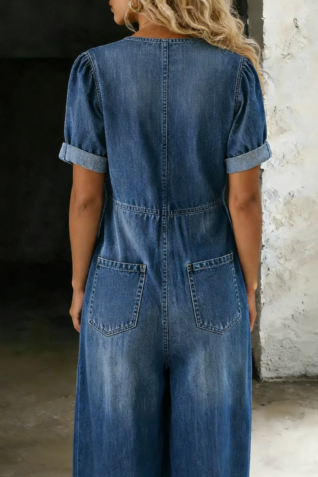 Evie | Casual V-Neck Jumpsuit