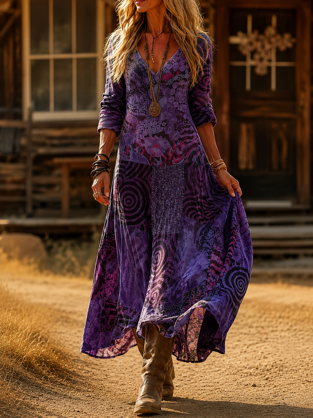 Tina | Flattering Everyday Bohemian Maxi Dress