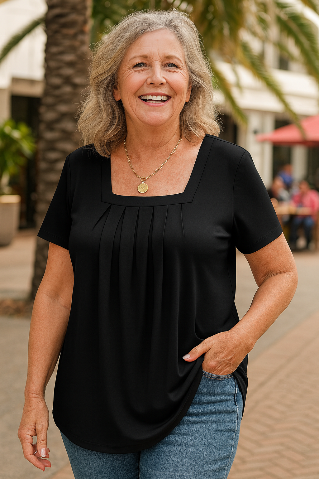 Colleen | Pleated Comfort Top - Everyday Confidence