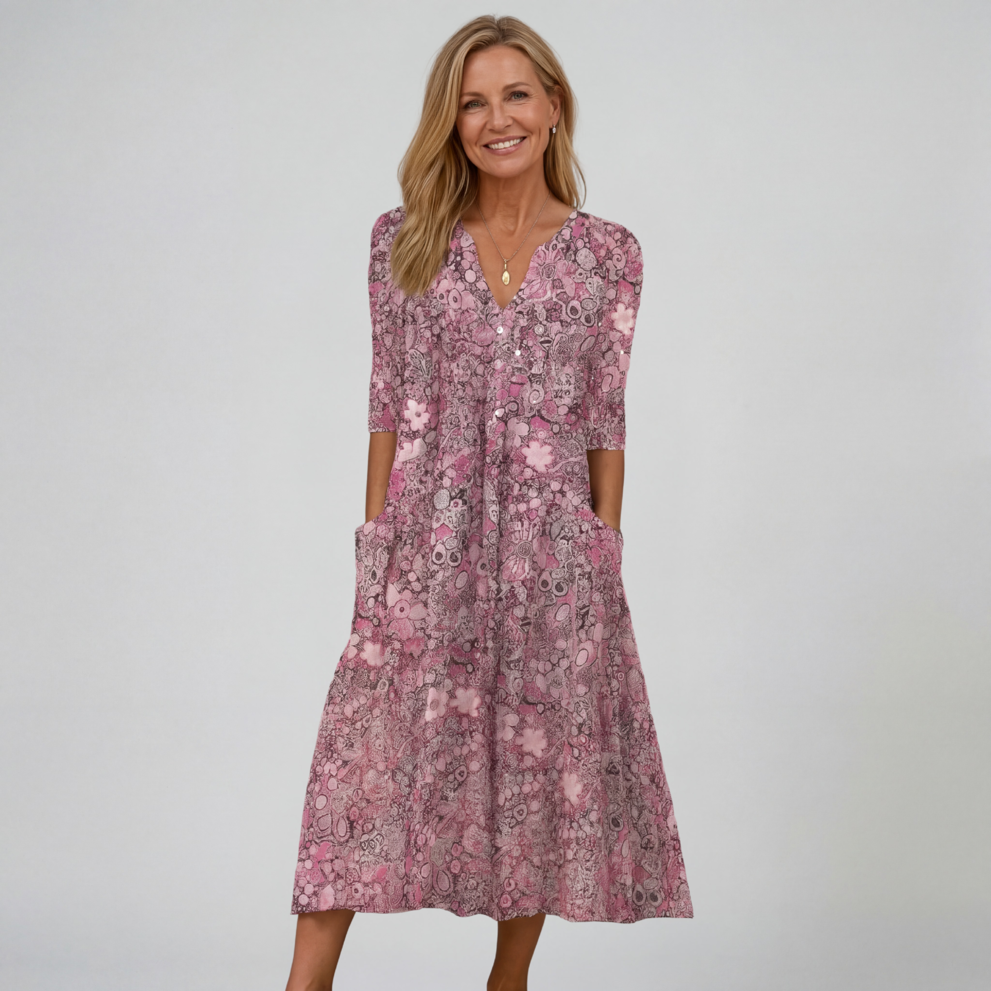 Elegant Midi Dress | Flattering, Comfortable