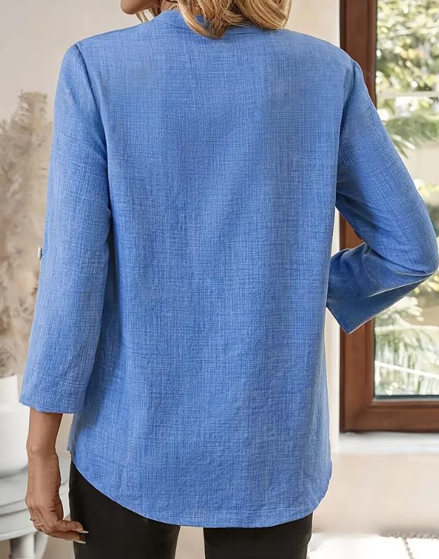 Evelyn | Relaxed V Neck Blouse