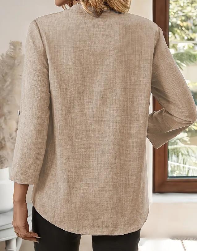 Evelyn | Relaxed V Neck Blouse