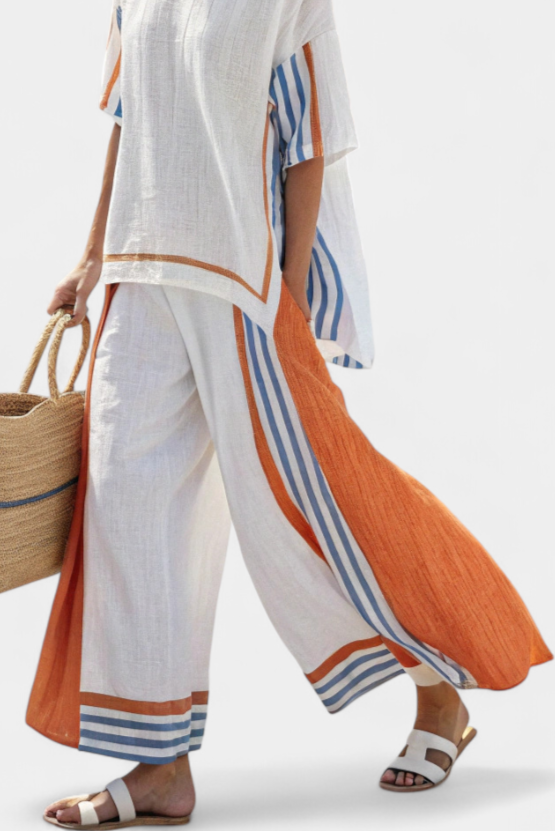 Thorneil | Comfortable Wide-Leg Striped