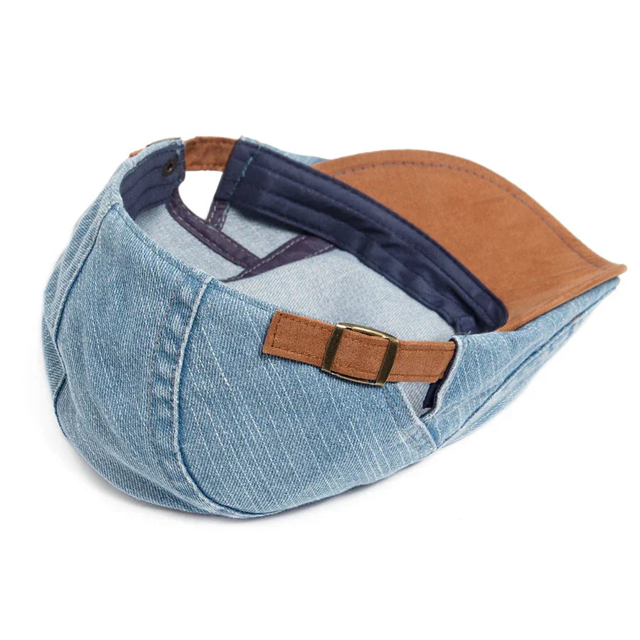 Bloom™ | Luxury Denim Flat Cap