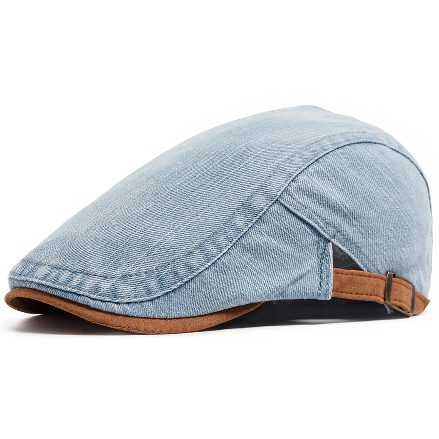 Bloom™ | Luxury Denim Flat Cap