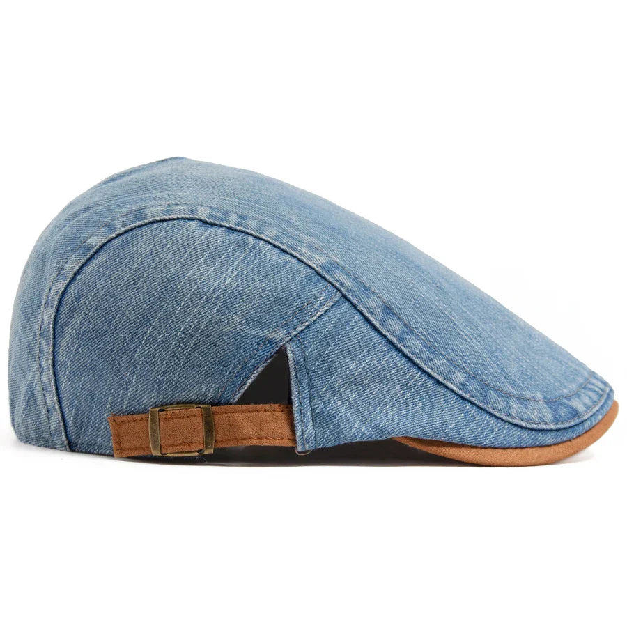 Bloom™ | Luxury Denim Flat Cap
