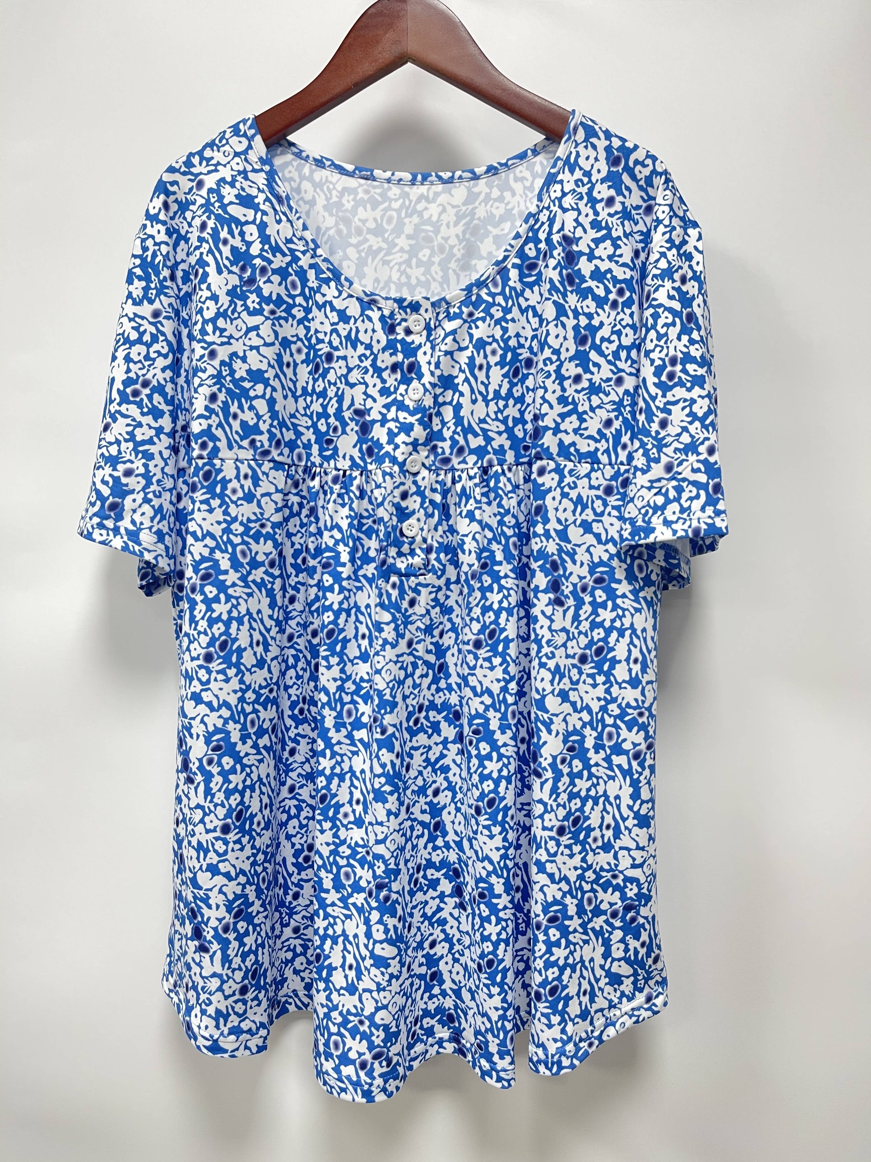 Rosalie | Relaxed Floral V-Neck Blouse