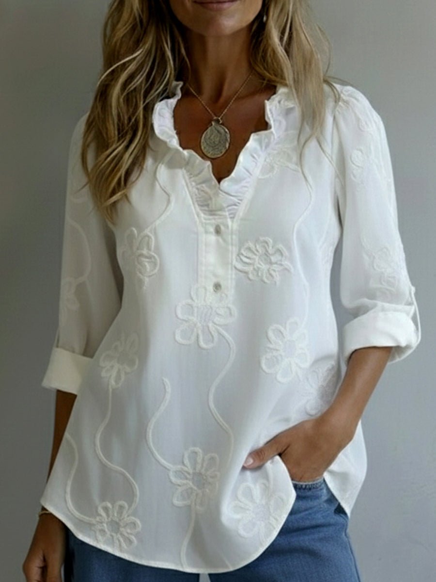 Luna | Embroidered Spring Blouse