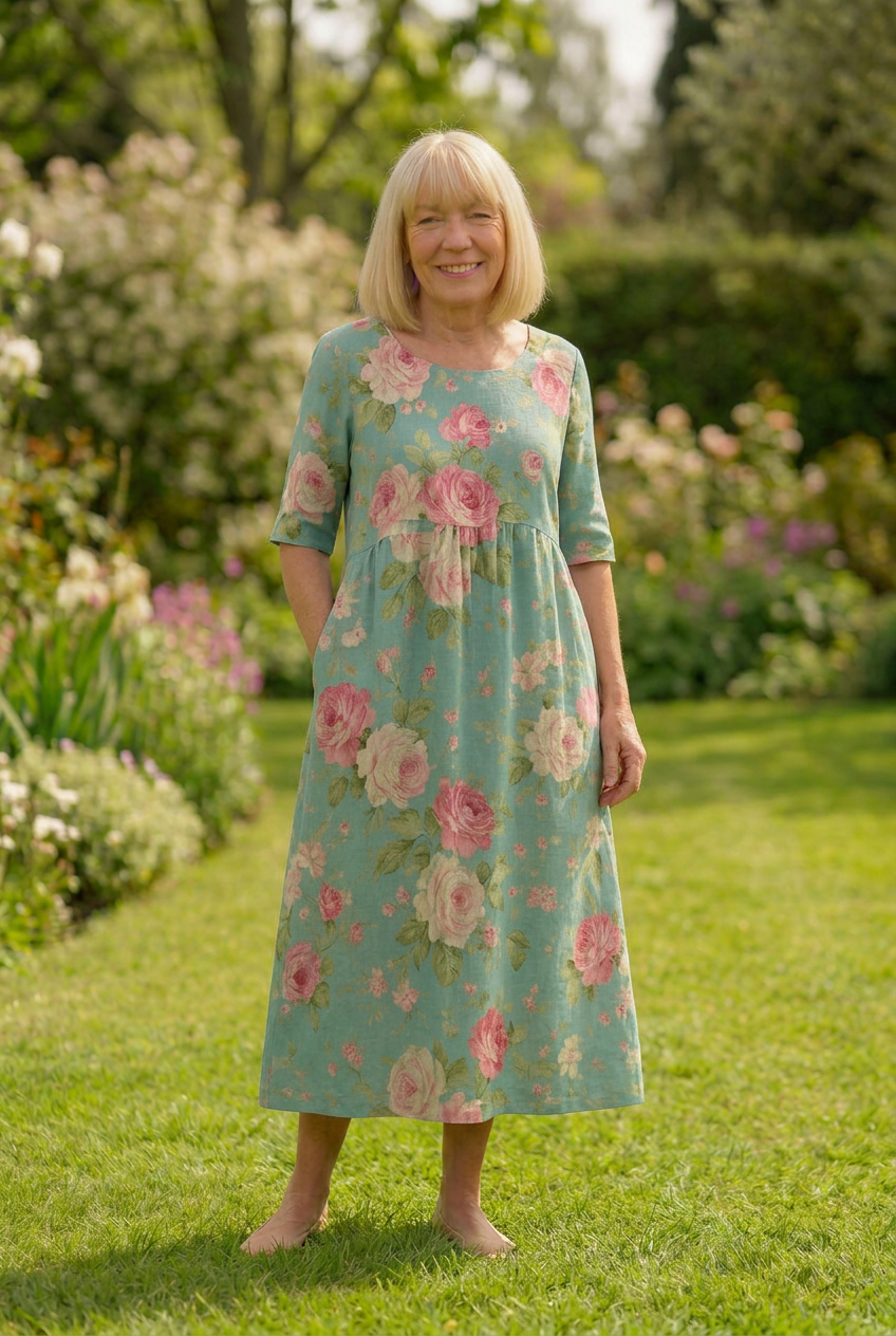 Eliza | Relaxed Midi Dress - Effortless Elegance, Everyday Comfort Mint Green