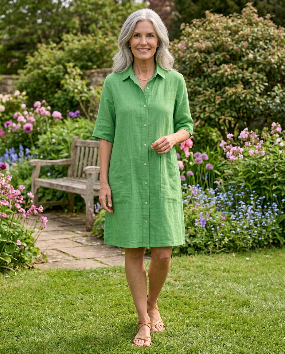 Kelsey | Button-Up Pocket Mini Shirt Dress