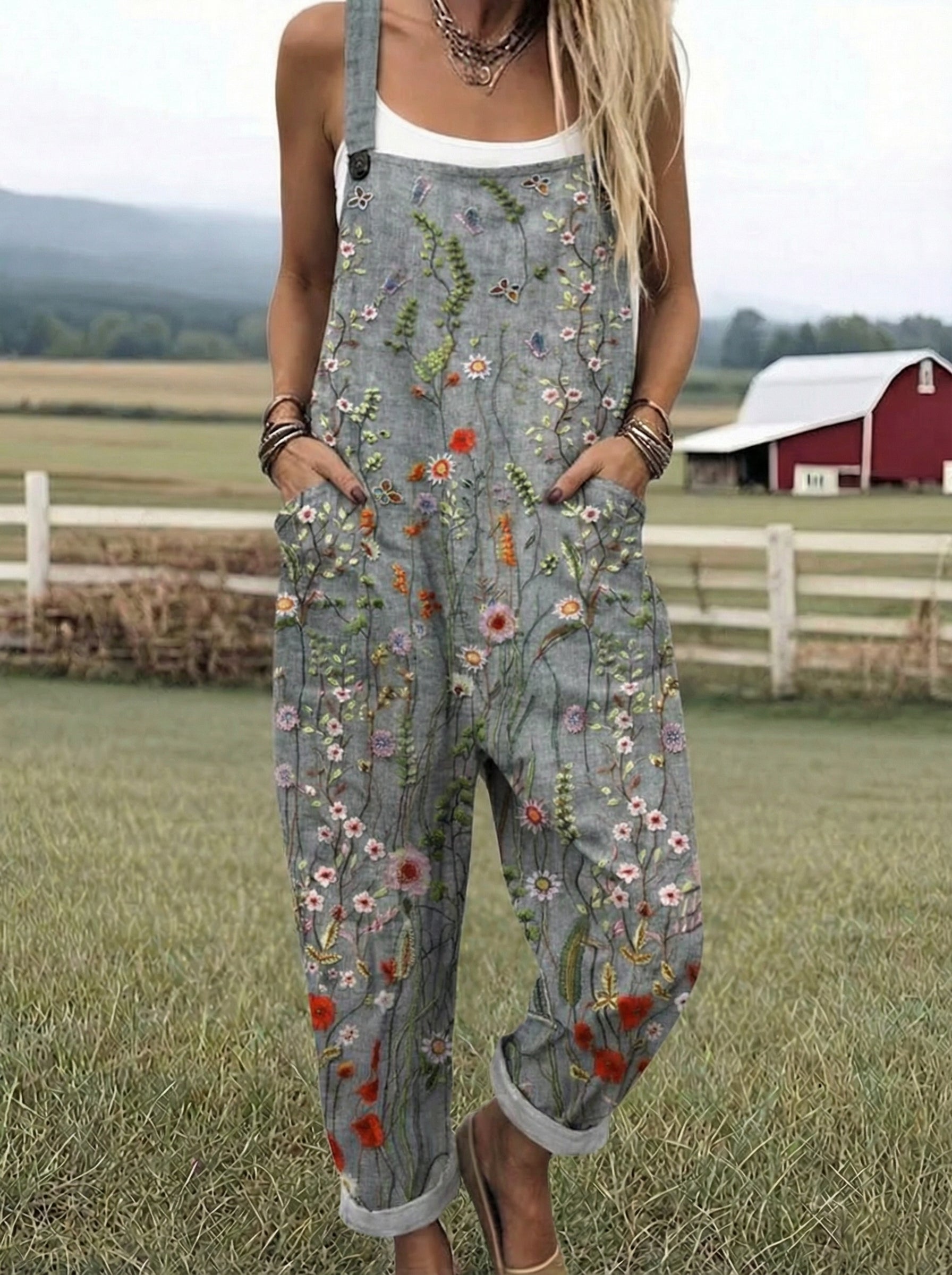 VB | Comfort Fit Printed Jumpsuit