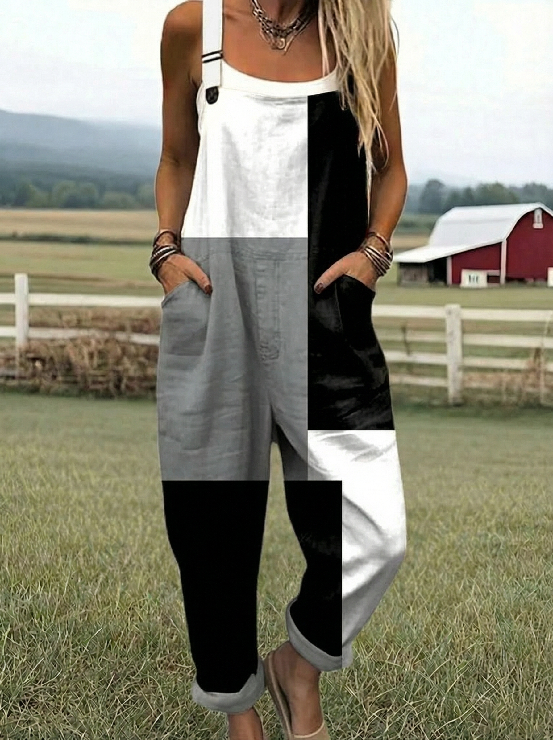 Hailey | Colour Block Relaxed Jumpsuit