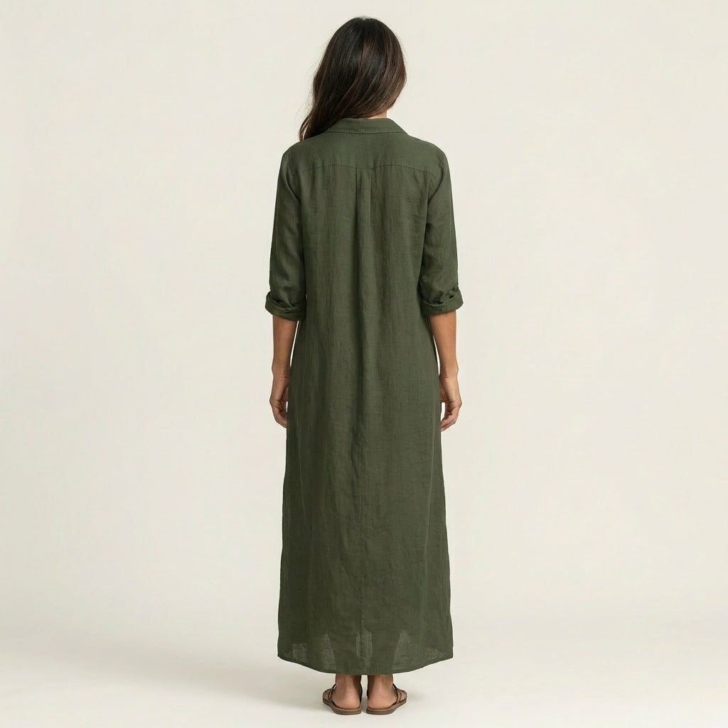 Azelle | Linen Shirt Dress