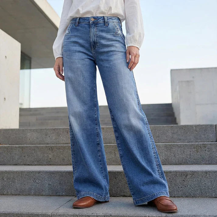 Paula | High Waisted Wide Leg Jeans with Effortless Fit
