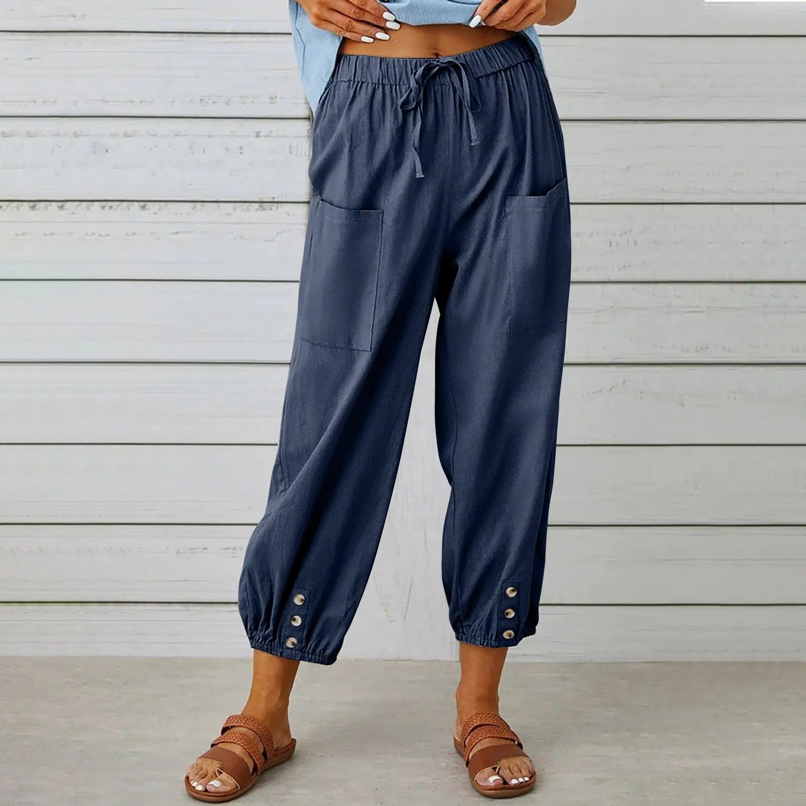 Elara | Effortless Linen Blend Trousers