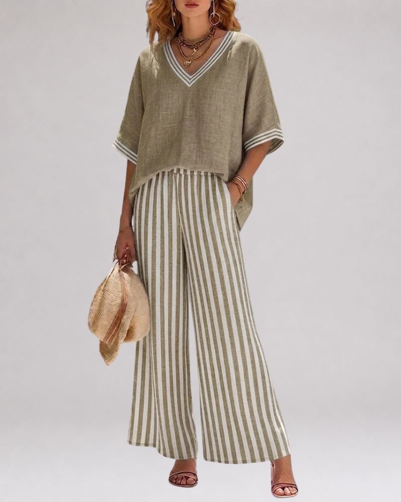 Alira | Striped Duo Set