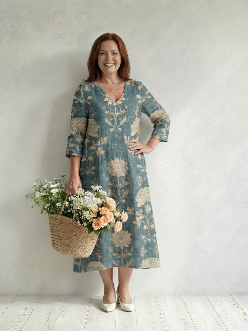 Sheila | Elegant Flowing Midi Bress
