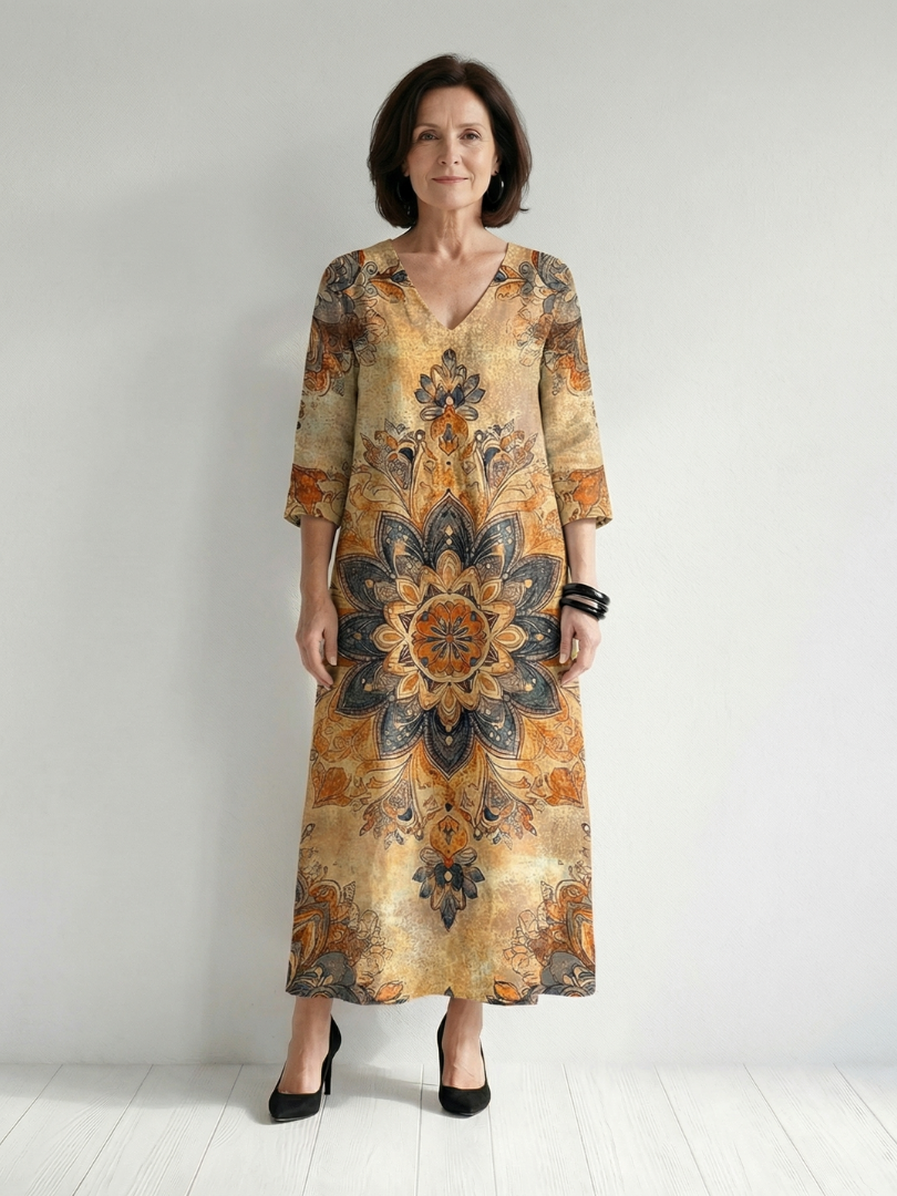 Diana | Timeless Floral Midi Dress
