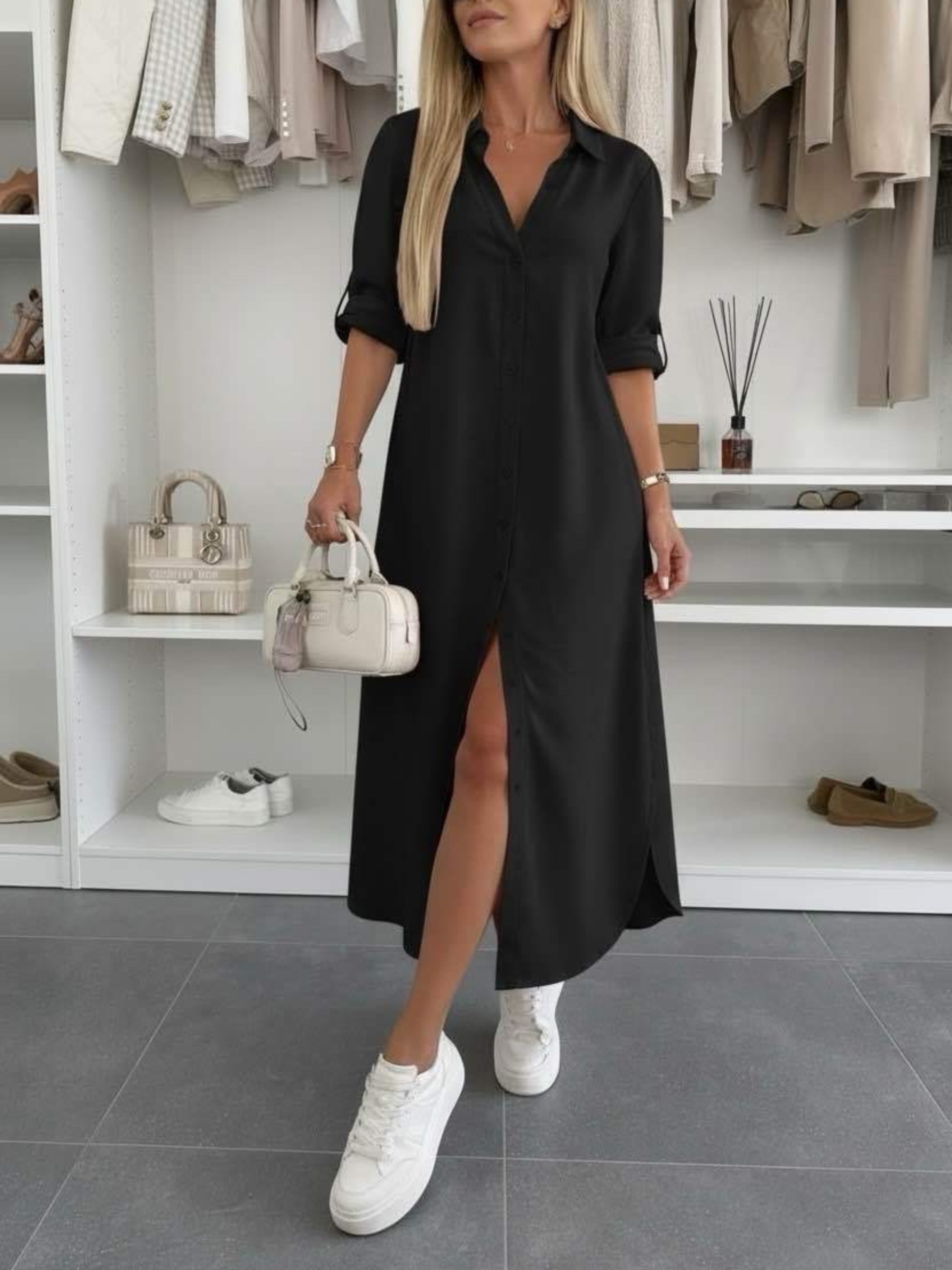 Lina | Effortless Oversized Shirt Dress