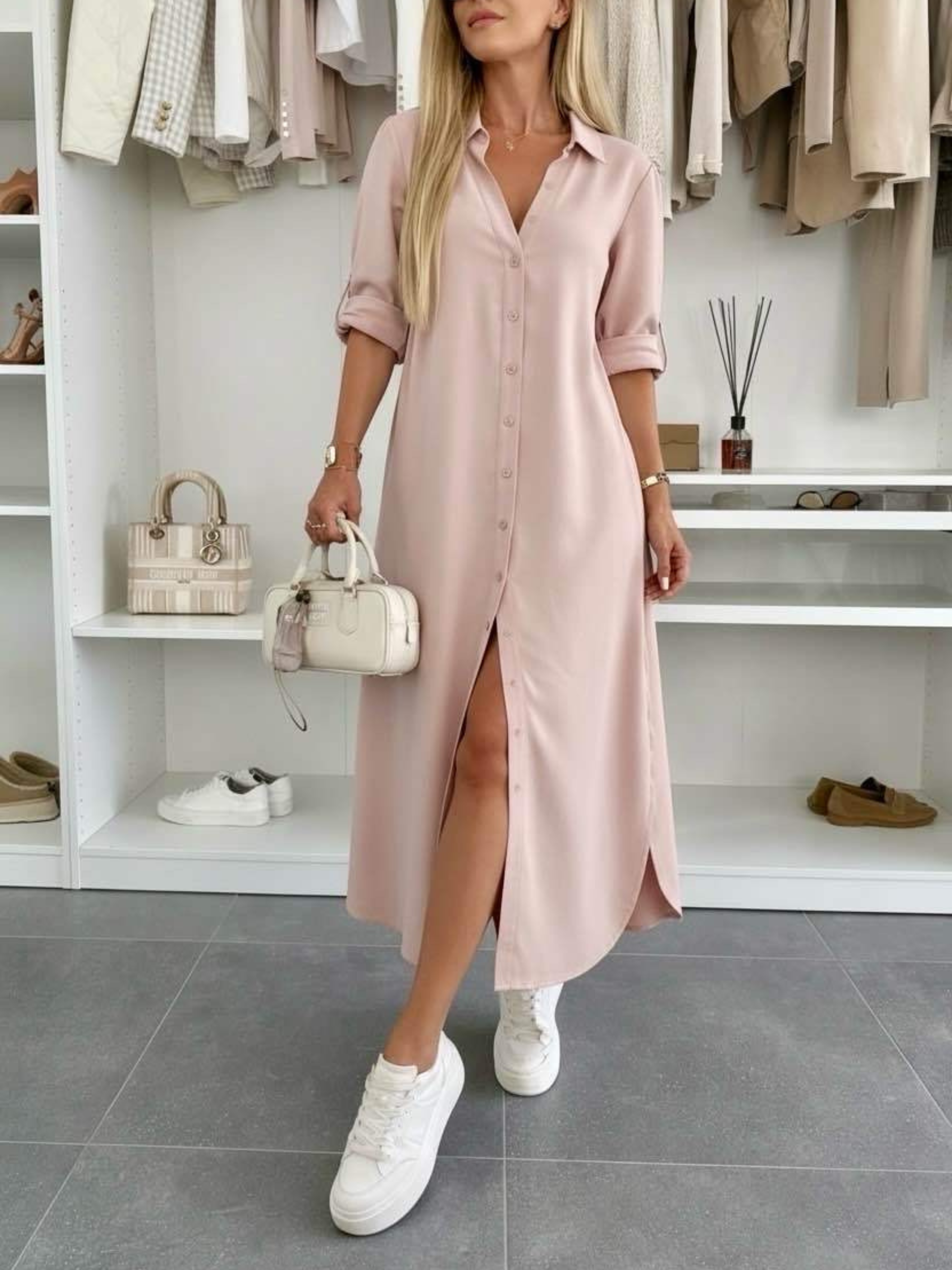 Lina | Effortless Oversized Shirt Dress