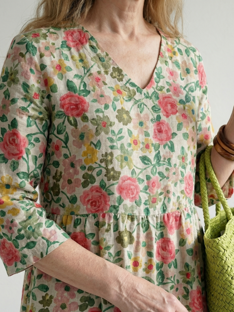 Pauline | Elegant Floral Midi Dress