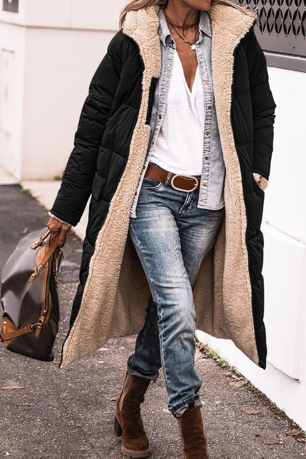 Laluna | Elegant Reversible Coat for Women