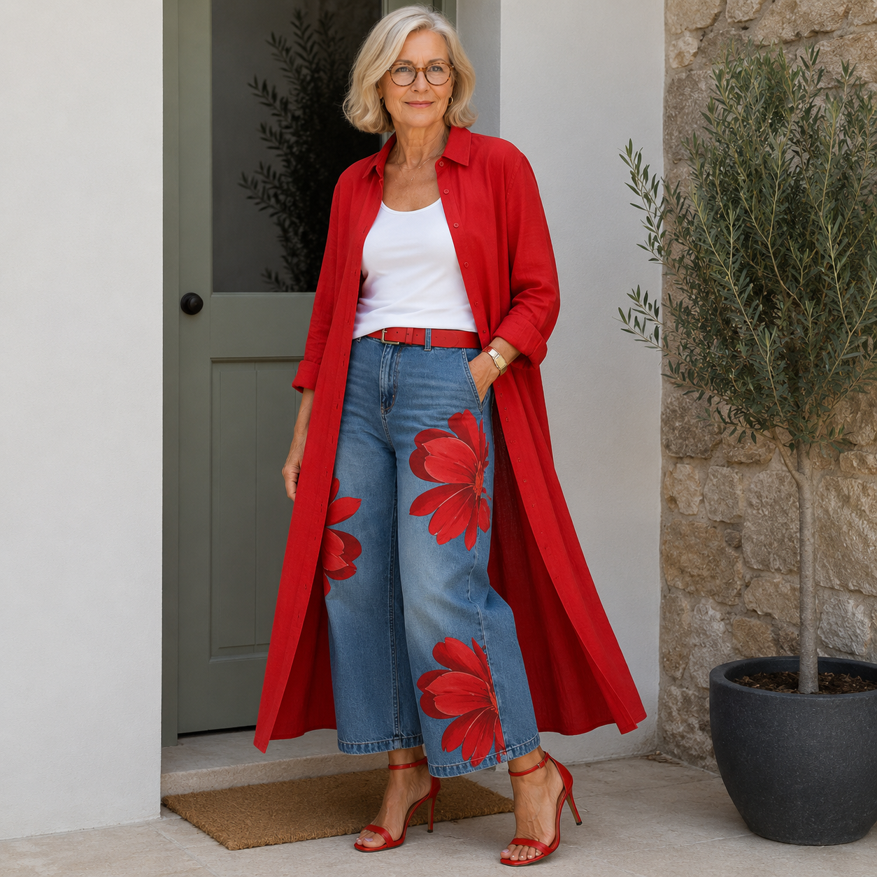 Sophia | Elegant Floral Trousers