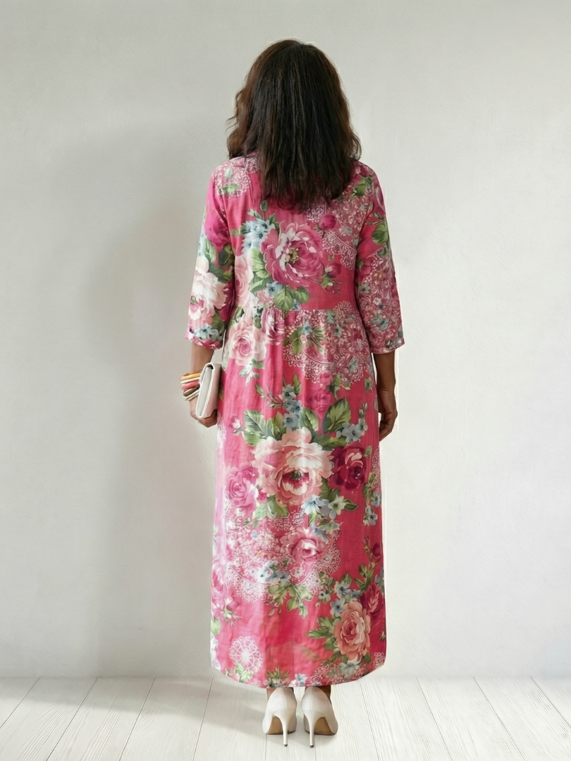 Farrah | Flattering Floral Midi Dress