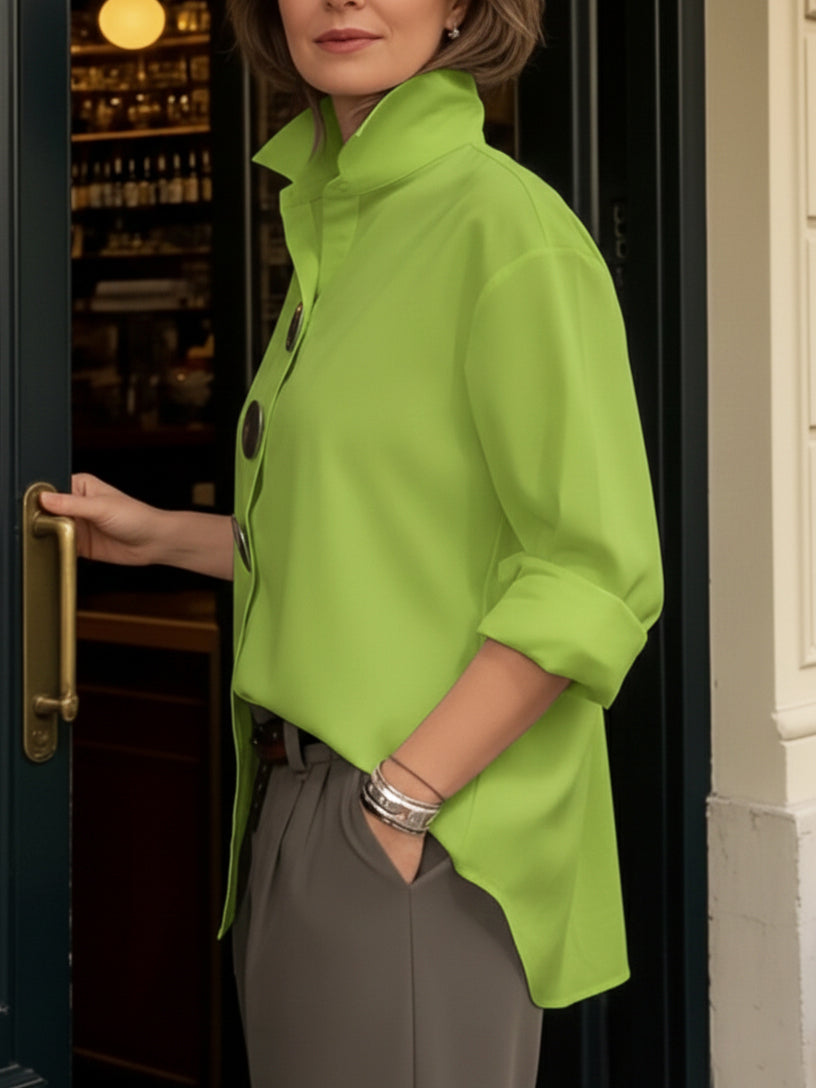 Rosaline | Button Stand Collar Blouse