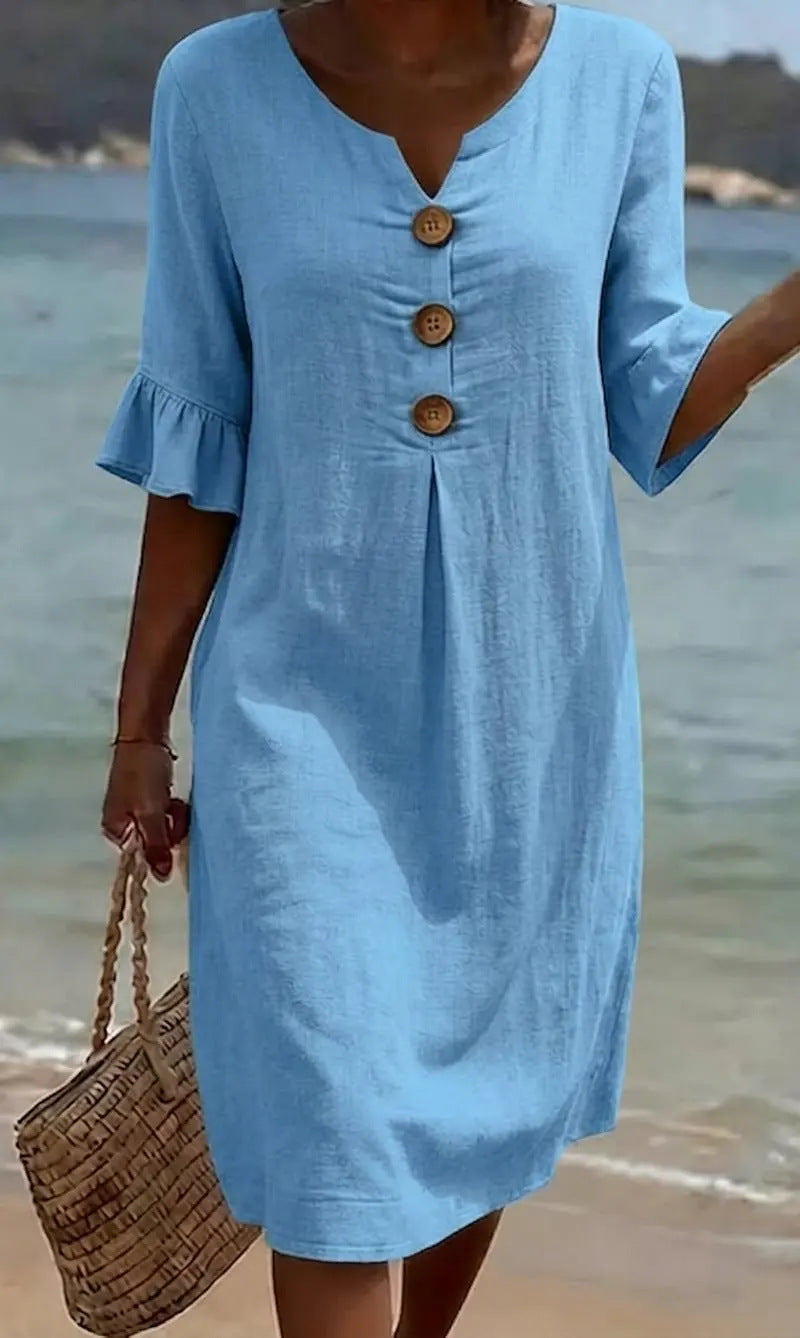 Camille | Elegant Buttoned Dress
