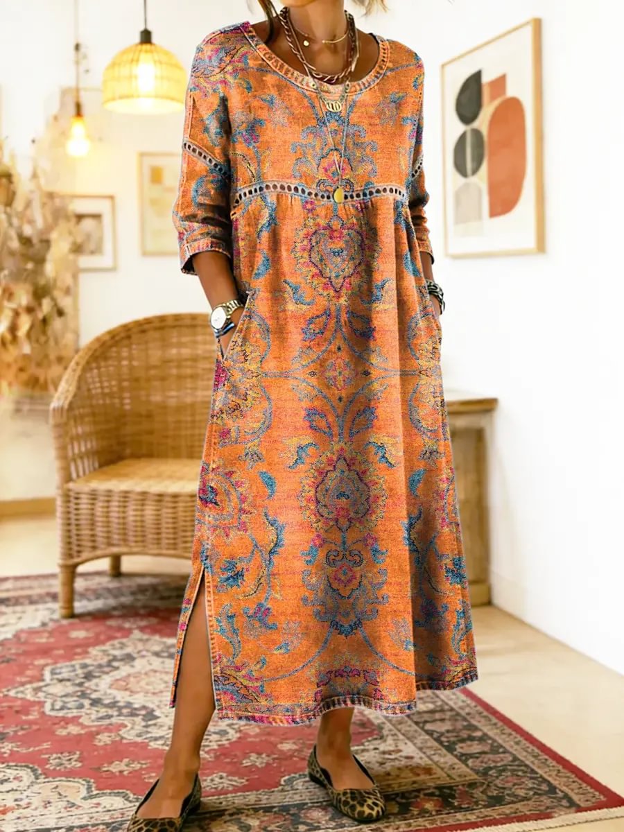 Cassandra  | Flattering Printed Dress