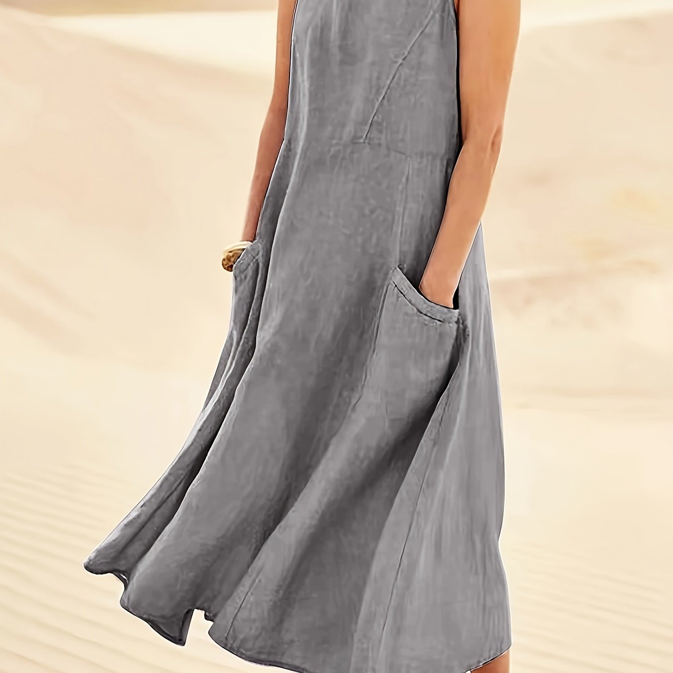 Serena | Relaxed Sleeveless Midi Dress