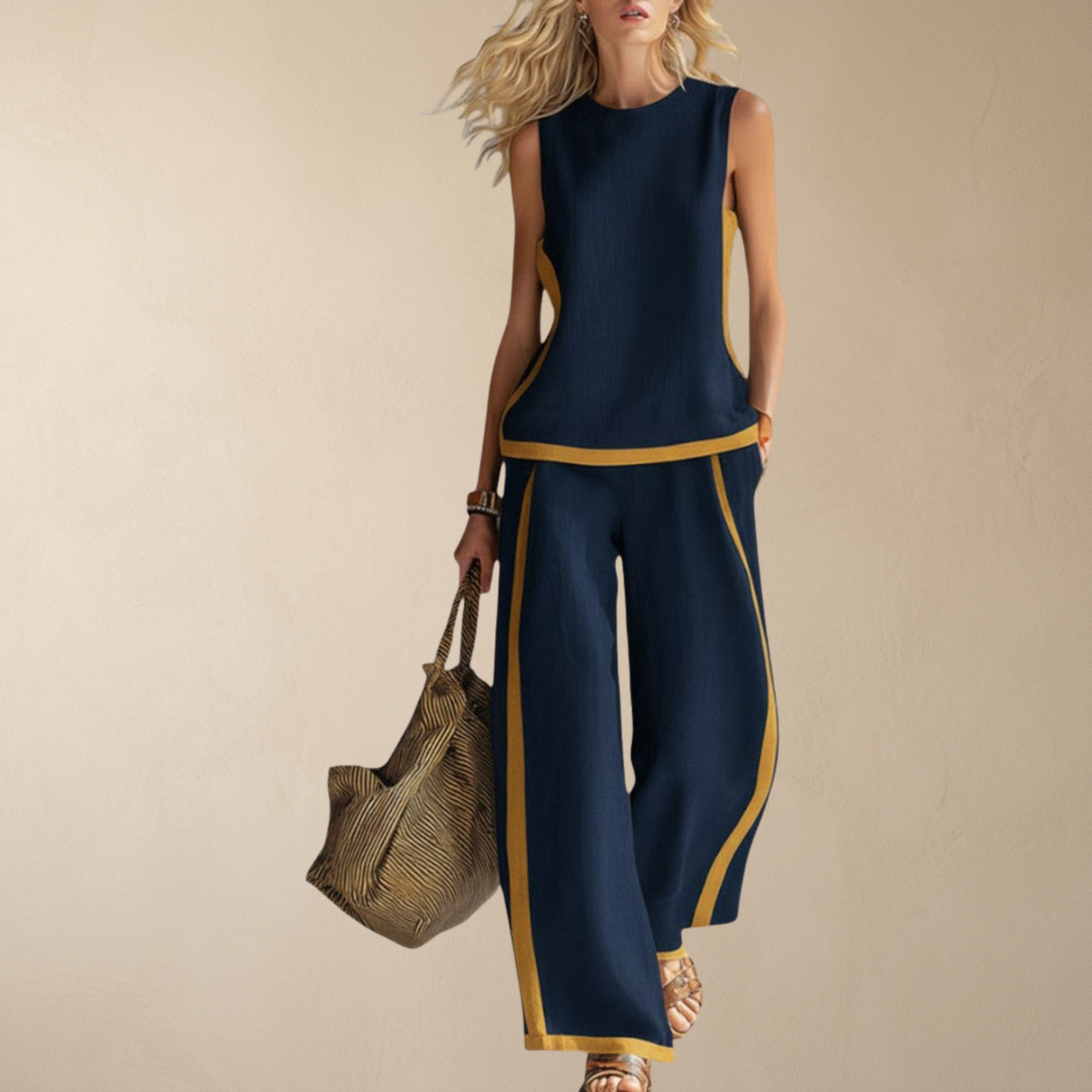 Leila | Elegant Two Piece Linen Set