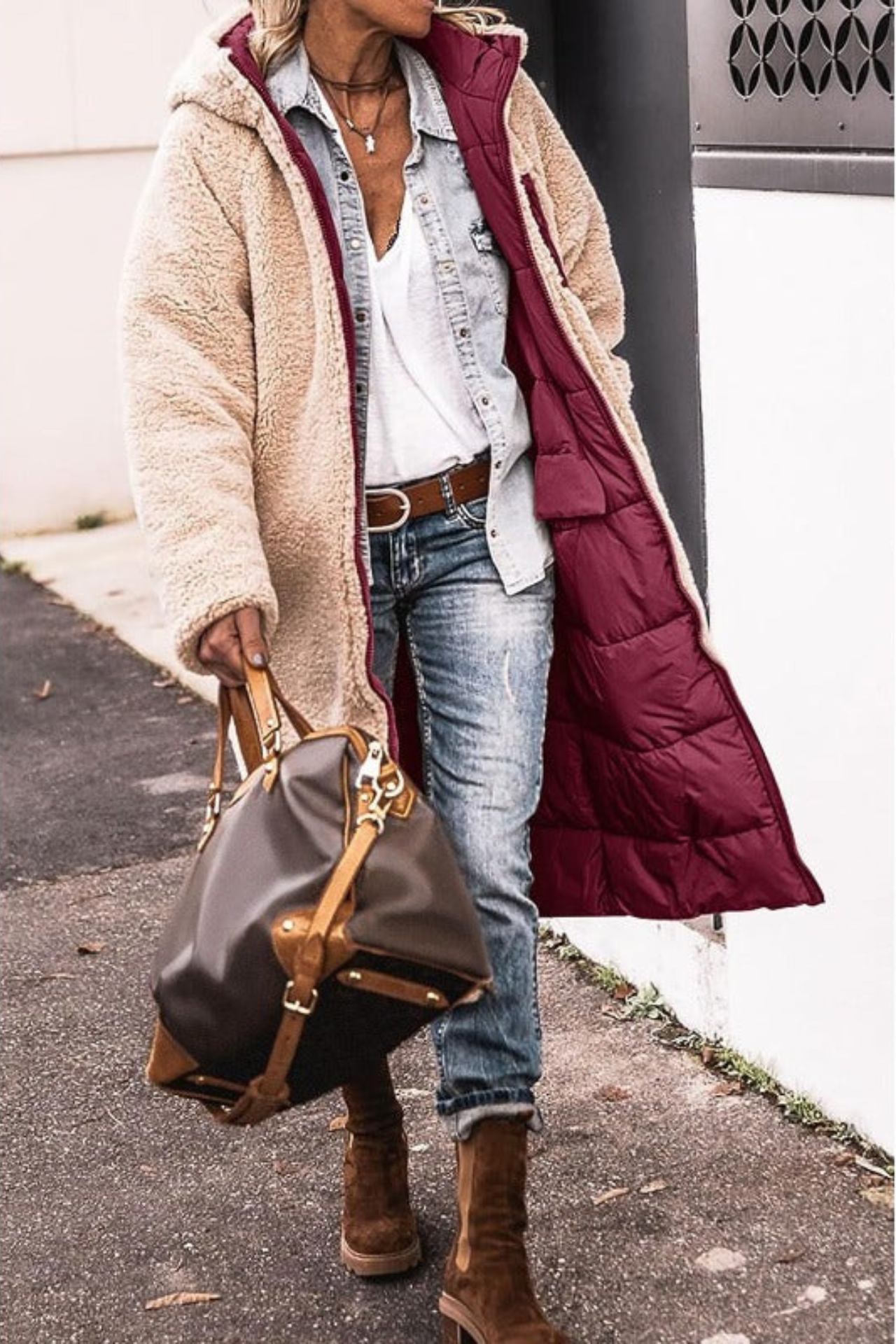 Laluna | Elegant Reversible Coat for Women