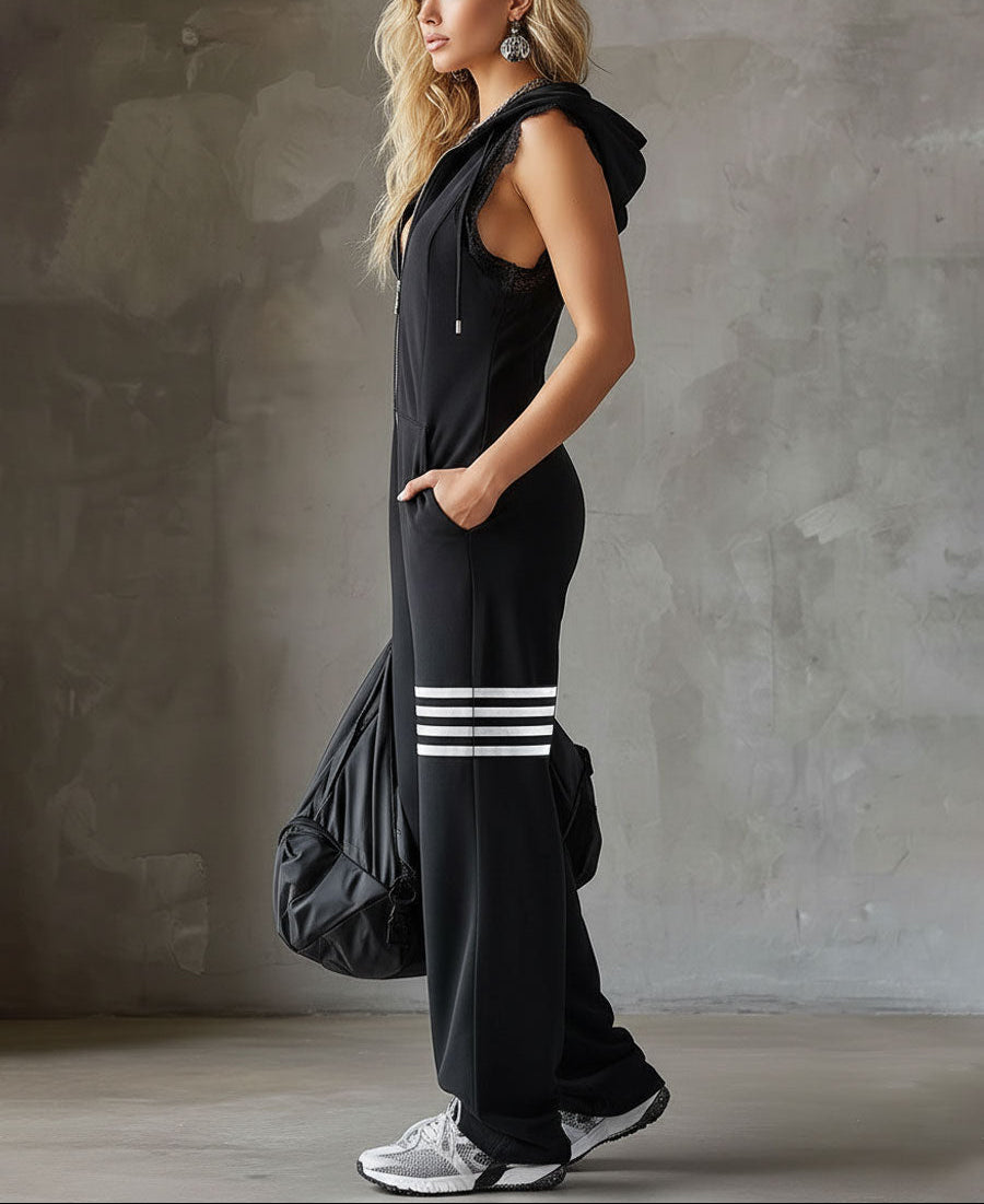 Giada | Retro Stripe Hooded Tracksuit