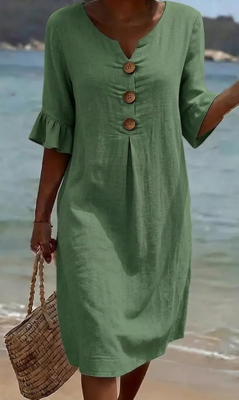 Camille | Elegant Buttoned Dress